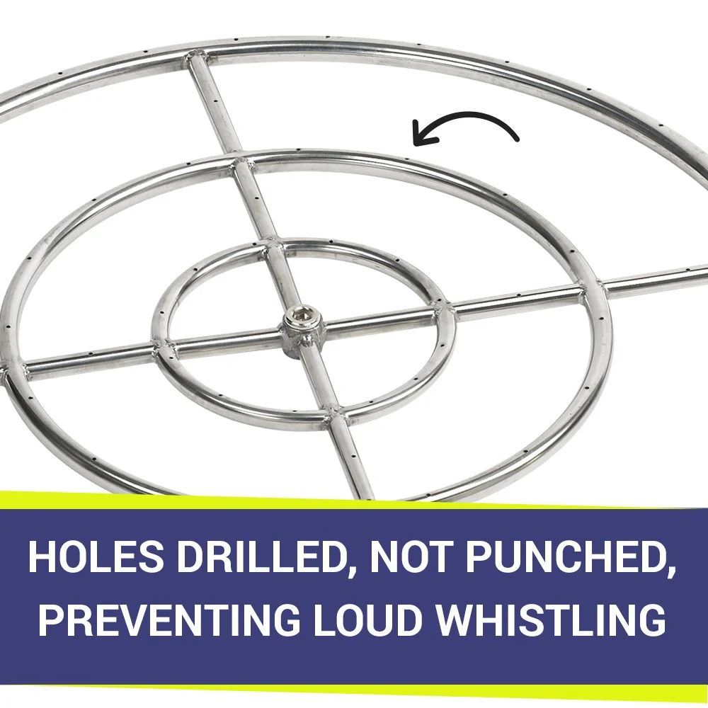 30" Triple-Ring Stainless Steel Burner by American Fire Products - Image 2