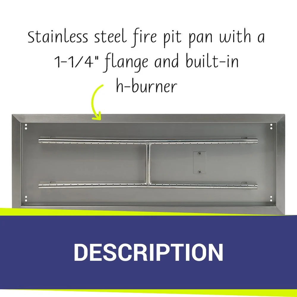36" x 12" Rectangle Stainless Steel Drop-In Pan by American Fire Products - Image 6