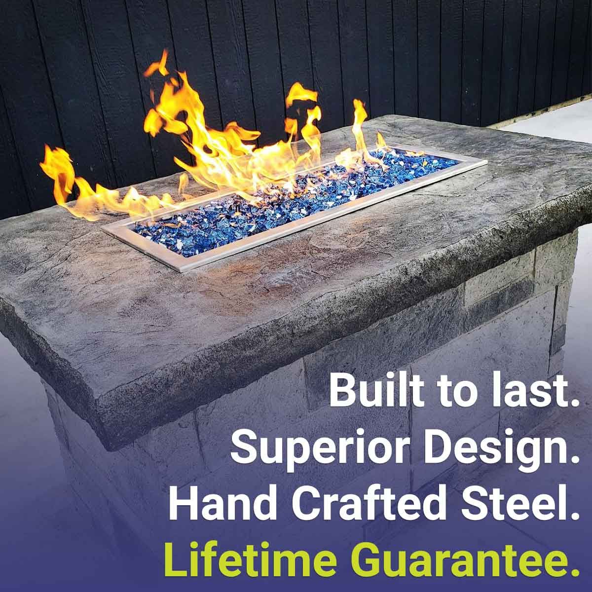 36" x 12" Rectangle Stainless Steel Drop-In Pan by American Fire Products - Image 9