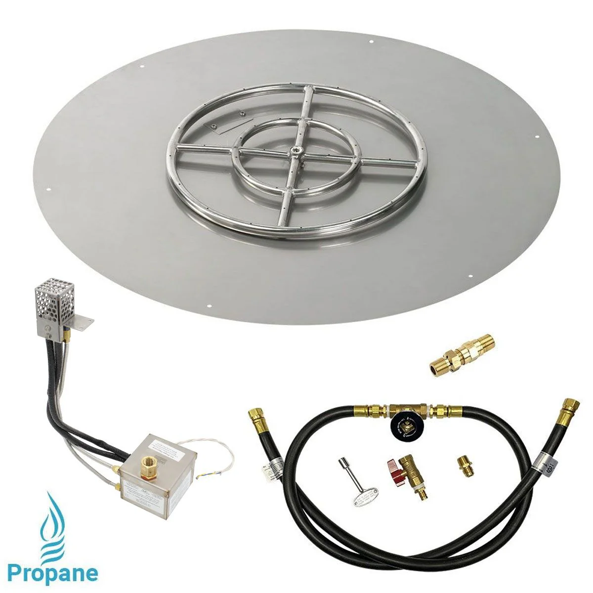 Round Stainless Steel Flat Pan with All-Weather Electronic Ignition System by American Fire Products - Image 13