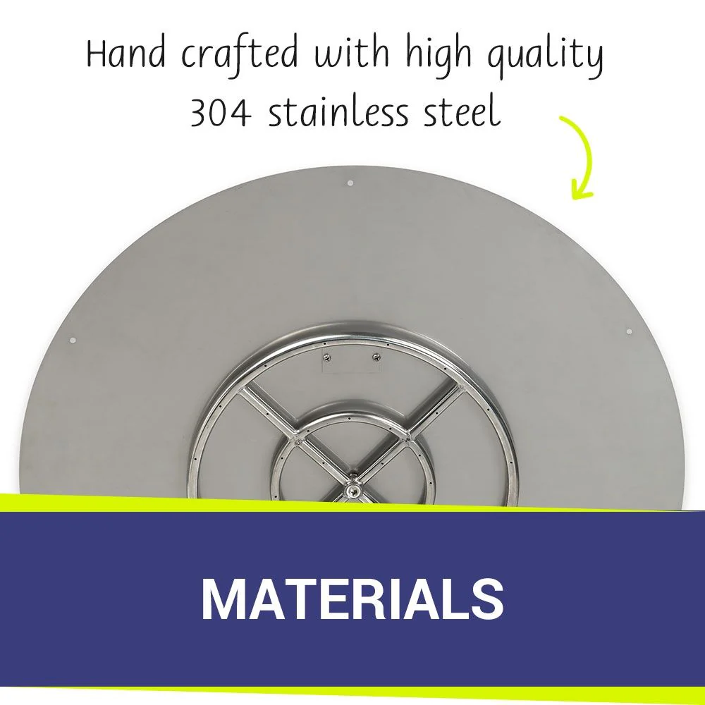 36" Round Stainless Steel Flat Pan by American Fire Products - Image 2