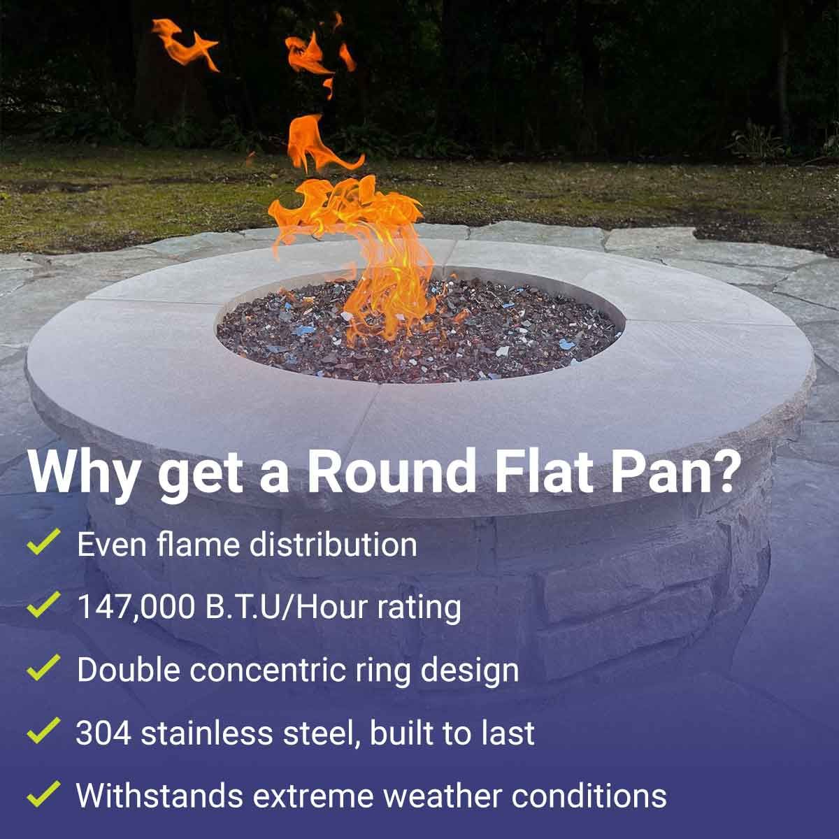 36" Round Stainless Steel Flat Pan by American Fire Products - Image 8