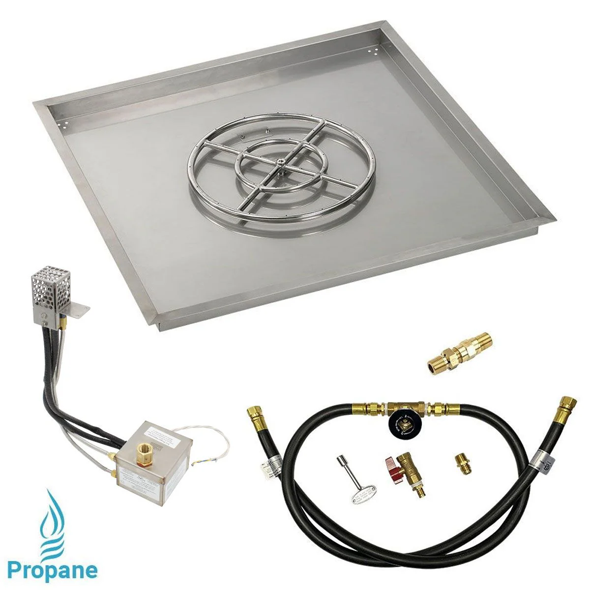 Square Stainless Steel Drop-In Pan with All-Weather Electronic Ignition System by American Fire Products - Image 11