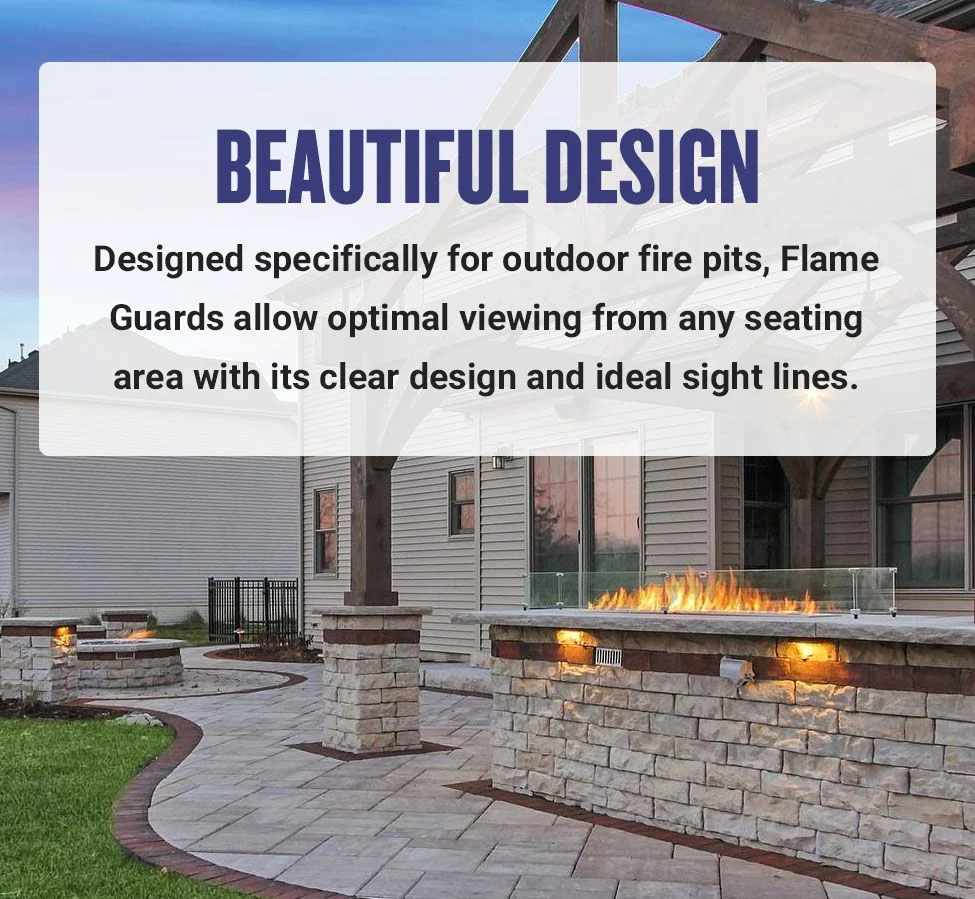 Square Glass Flame Guard for 36" Square Drop-In Pan by American Fire Products - Image 7