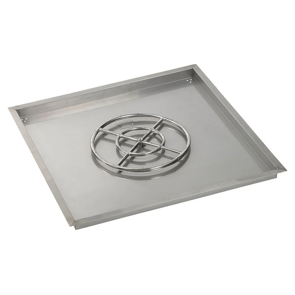 36" Square Stainless Steel Drop-In Pan with Spark Ignition Kit - Propane by American Fire Products - Image 2