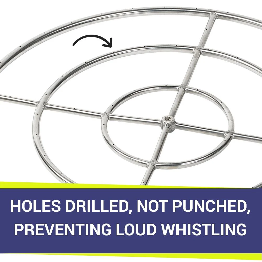 36" Triple-Ring Stainless Steel Burner by American Fire Products - Image 2