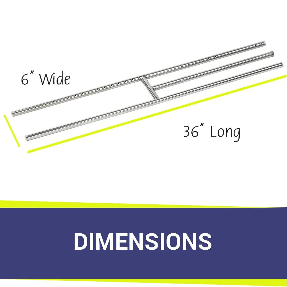 36" Stainless Steel H-Burner by American Fire Products - Image 3