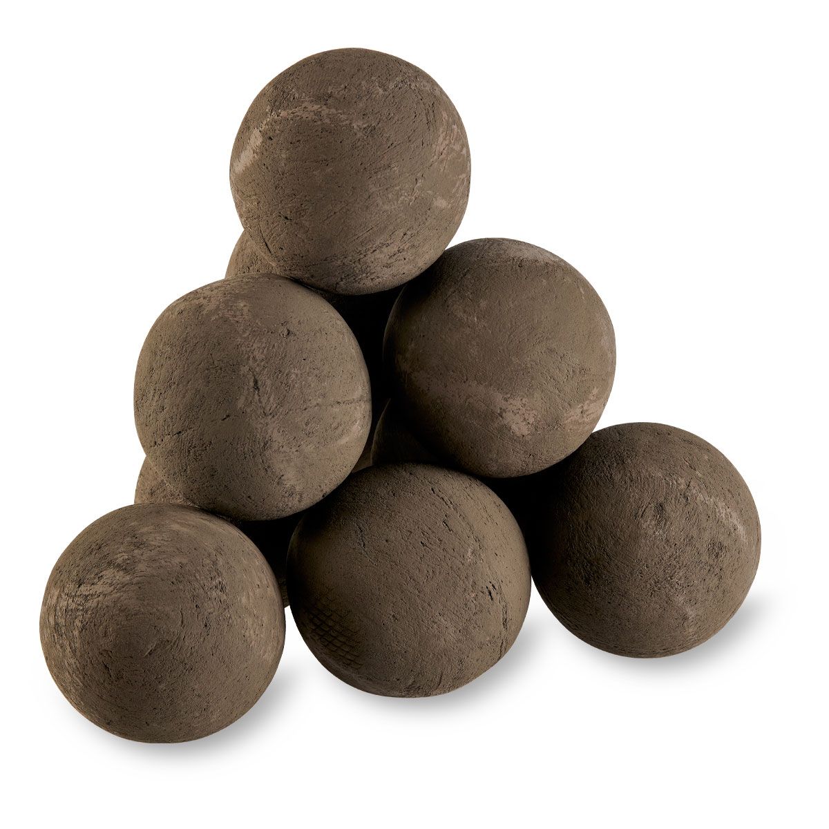 4" Thunder Gray Lite Stone Fire Balls - Set of 6 by American Fire Products - Image 2
