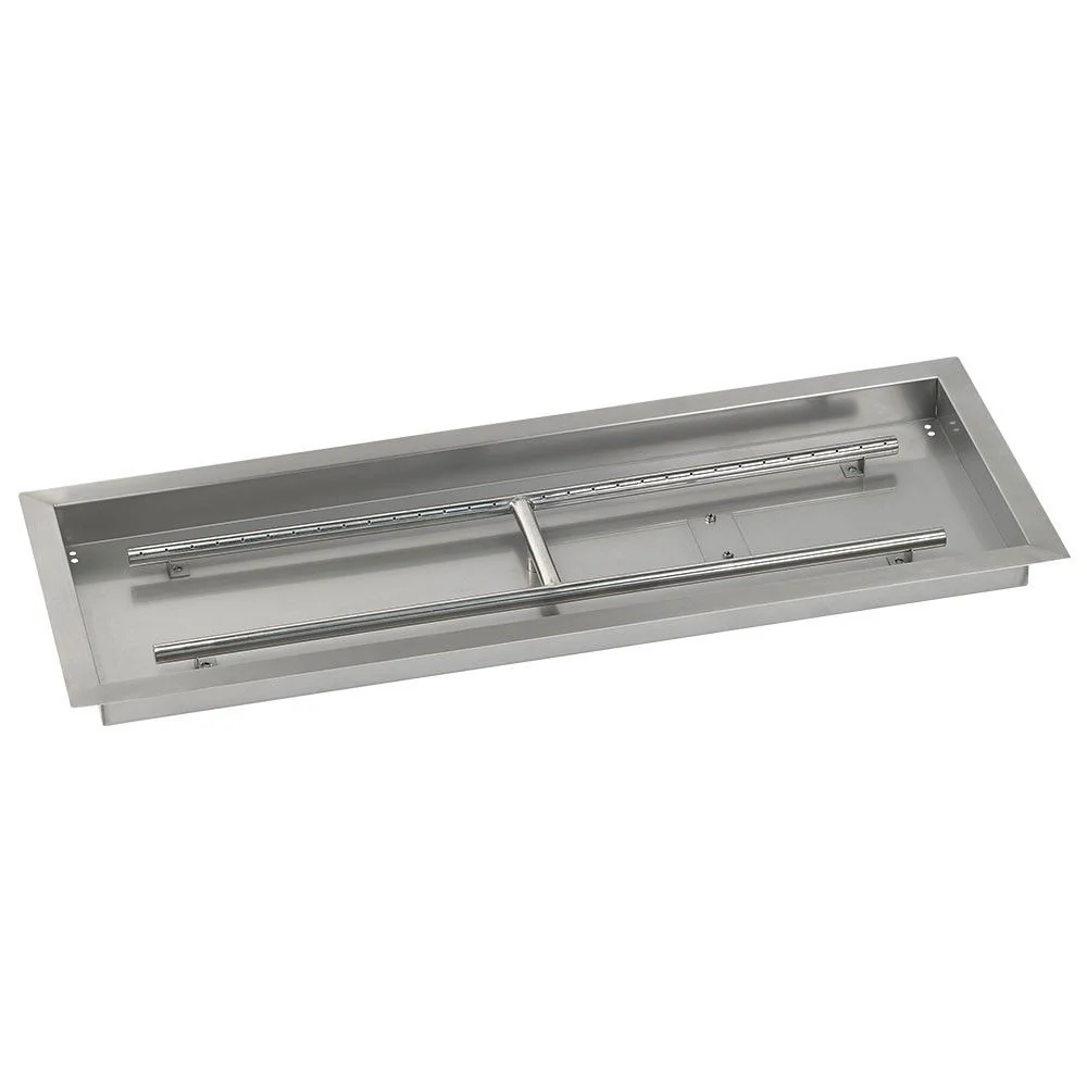 48" x 14" Rectangle Stainless Steel Drop-In Pan with Spark Ignition Kit - Natural Gas by American Fire Products - Image 2