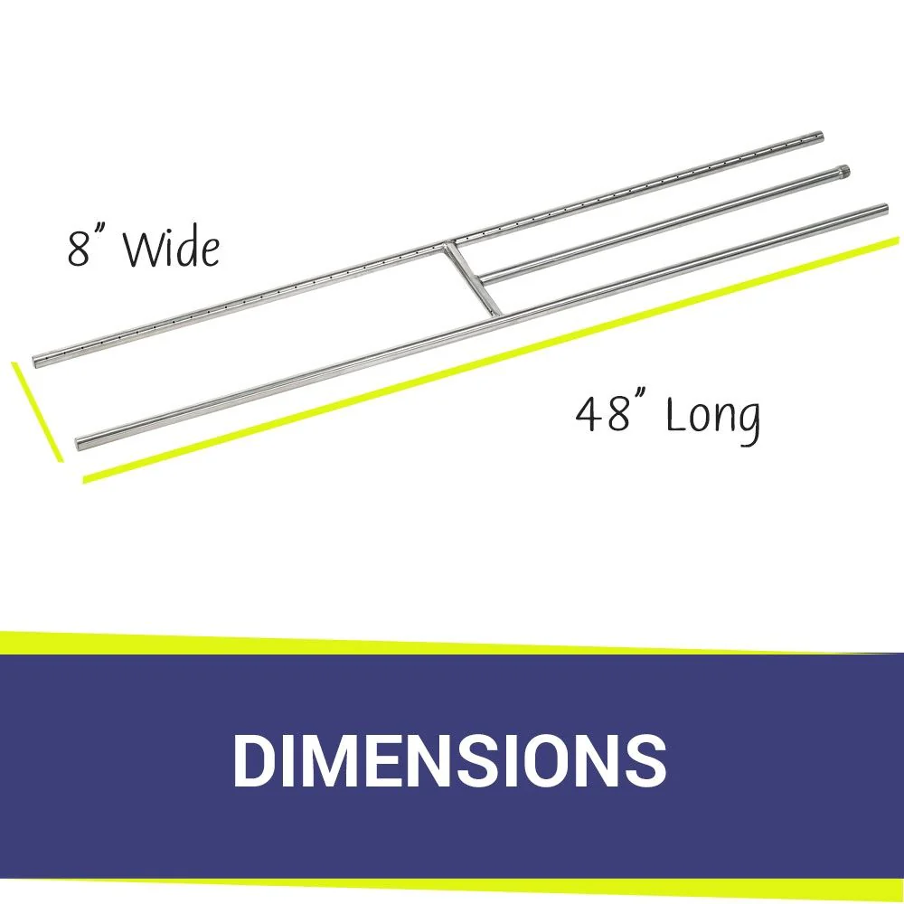 48" Stainless Steel H-Burner by American Fire Products - Image 3