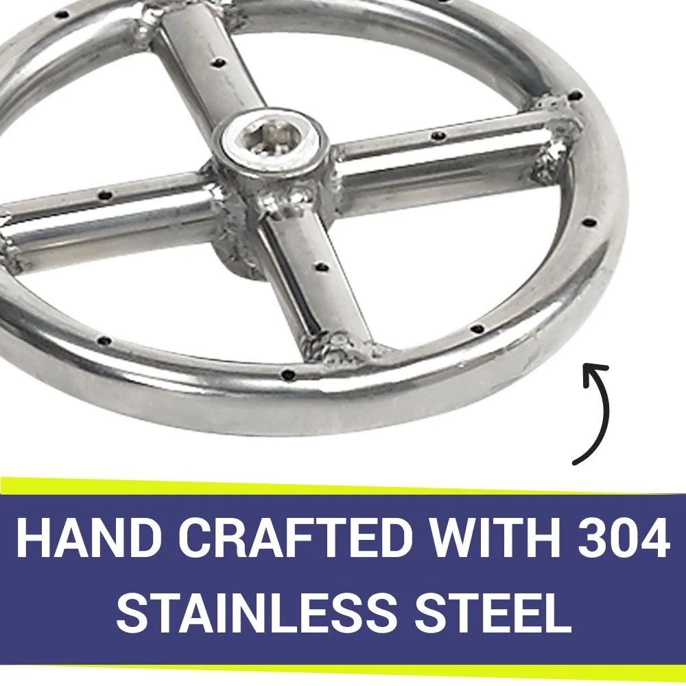 6" Single-Ring Stainless Steel Burner by American Fire Products - Image 2