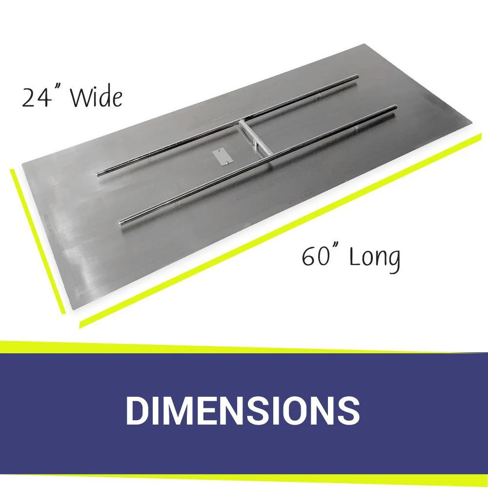 60" x 24" Rectangle Stainless Steel Flat Pan with Spark Ignition Kit - Natural Gas by American Fire Products - Image 2