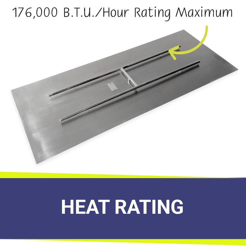60" x 24" Rectangle Stainless Steel Flat Pan with Spark Ignition Kit - Natural Gas by American Fire Products - Image 4