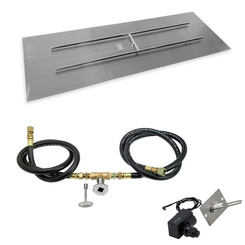 Rectangle Stainless Steel Flat Pan with Spark Ignition Kit - Natural Gas by American Fire Products - Image 3