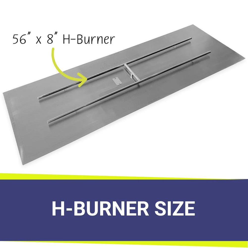 72" x 24"" Rectangle Stainless Steel Flat Pan with Spark Ignition Kit - Natural Gas by American Fire Products - Image 3