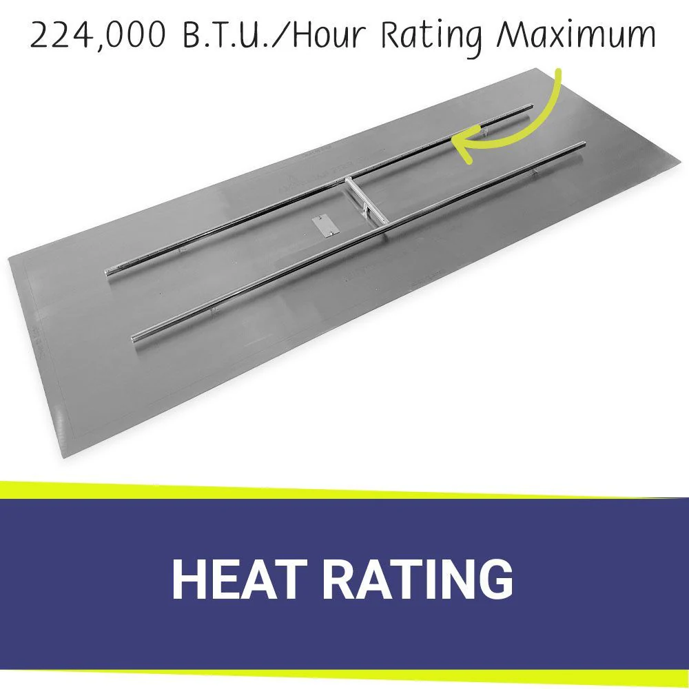 72" x 24"" Rectangle Stainless Steel Flat Pan with Spark Ignition Kit - Natural Gas by American Fire Products - Image 4