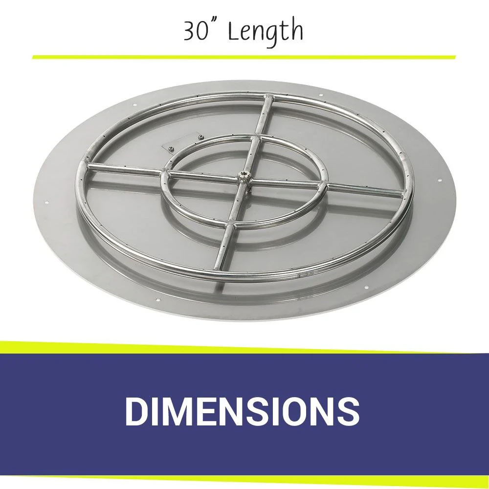30" Round High Capacity Stainless Steel Flat Pan with All-Weather Electronic Ignition System - Natural Gas by American Fire Products - Image 2