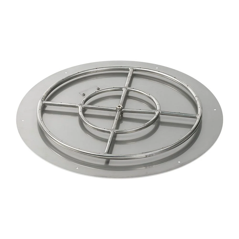 30" Round High Capacity Stainless Steel Flat Pan with Spark Ignition Kit - Natural Gas by American Fire Products - Image 2