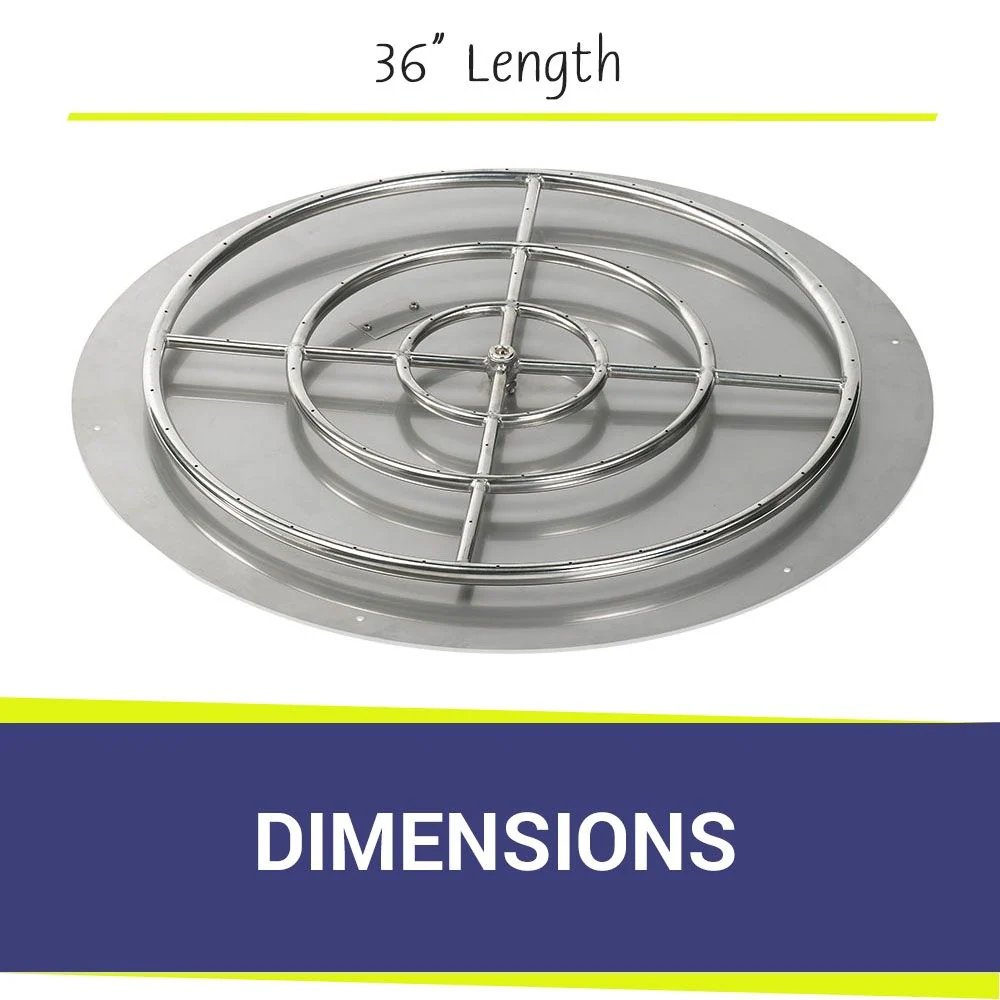 36" Round High Capacity Stainless Steel Flat Pan with All-Weather Electronic Ignition System - Propane by American Fire Products - Image 2