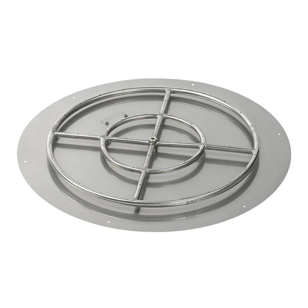 36" Round High Capacity Stainless Steel Flat Pan with Spark Ignition Kit - Natural Gas by American Fire Products - Image 2