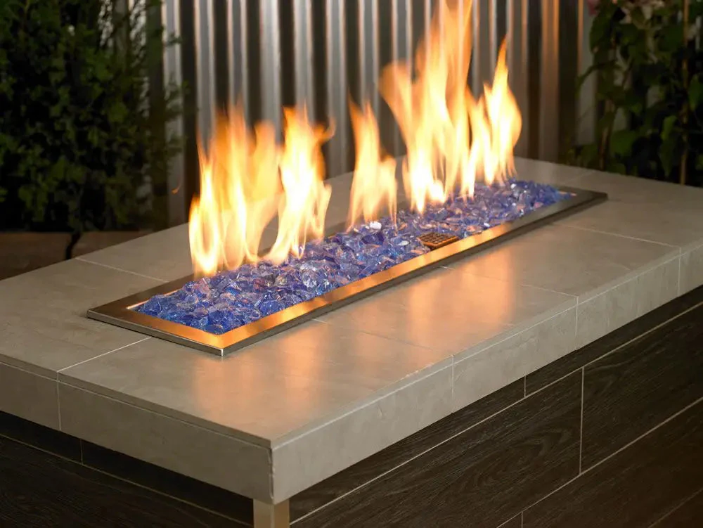 Medium-Sized Recycled Light Blue Fire Glass by American Fire Products - Image 2