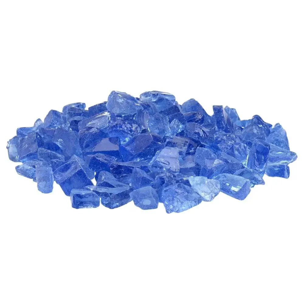 Medium-Sized Recycled Light Blue Fire Glass by American Fire Products - Image 3