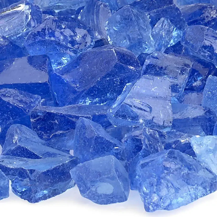 Medium-Sized Recycled Light Blue Fire Glass by American Fire Products - Image 4