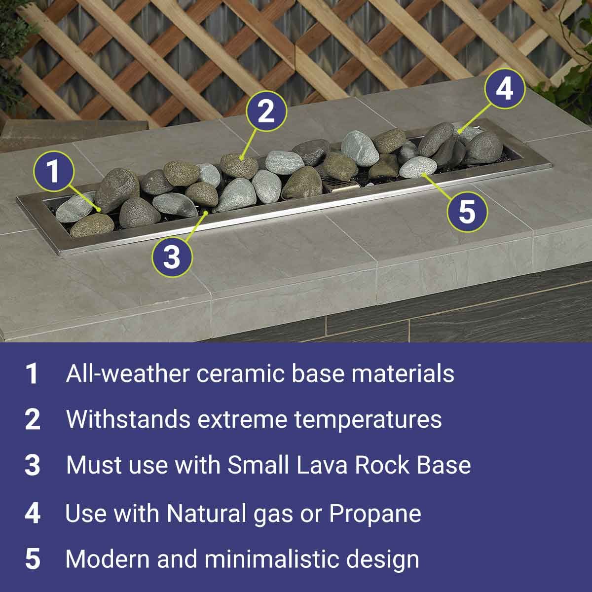 Matte Black Lite Stones - Set of 15 by American Fire Products - Image 8