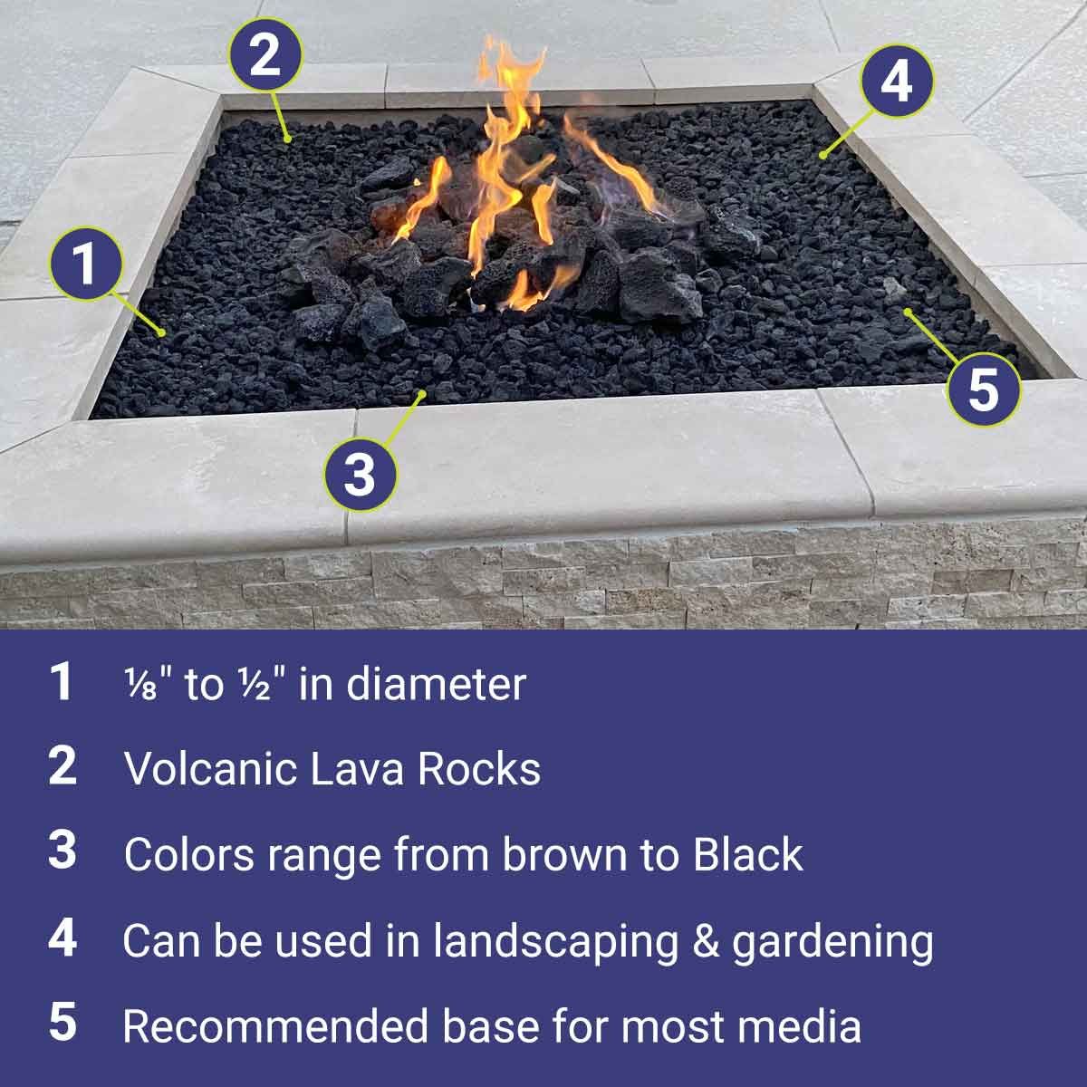 Medium Black Lava Rock by American Fire Proudcts - Image 6