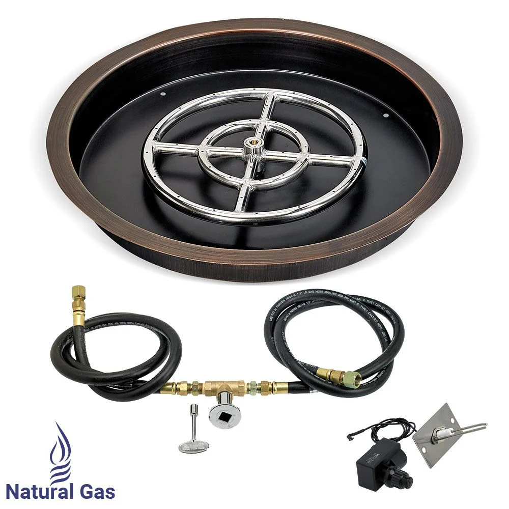 Round Drop-In Pan with Spark Ignition Kit by American Fire Products