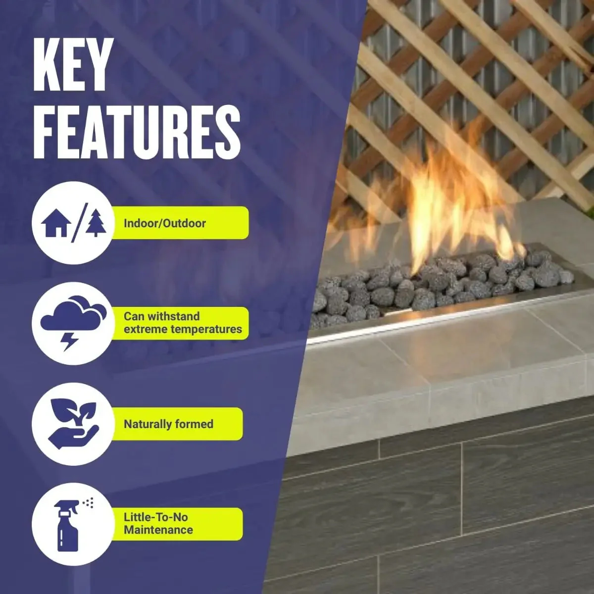 Large Gray Lava Stone by American Fire Products - Image 5