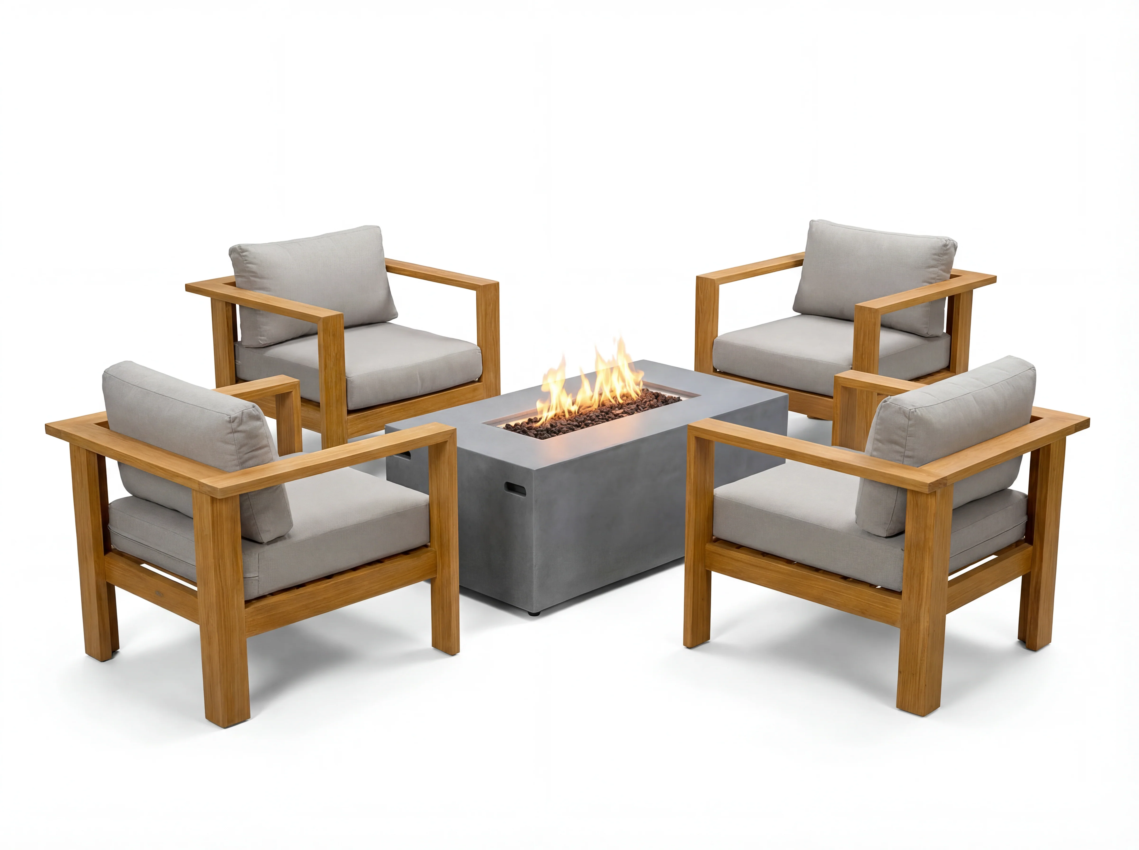 Ando 5-Piece Conversation Set with Fire Pit - Image 4