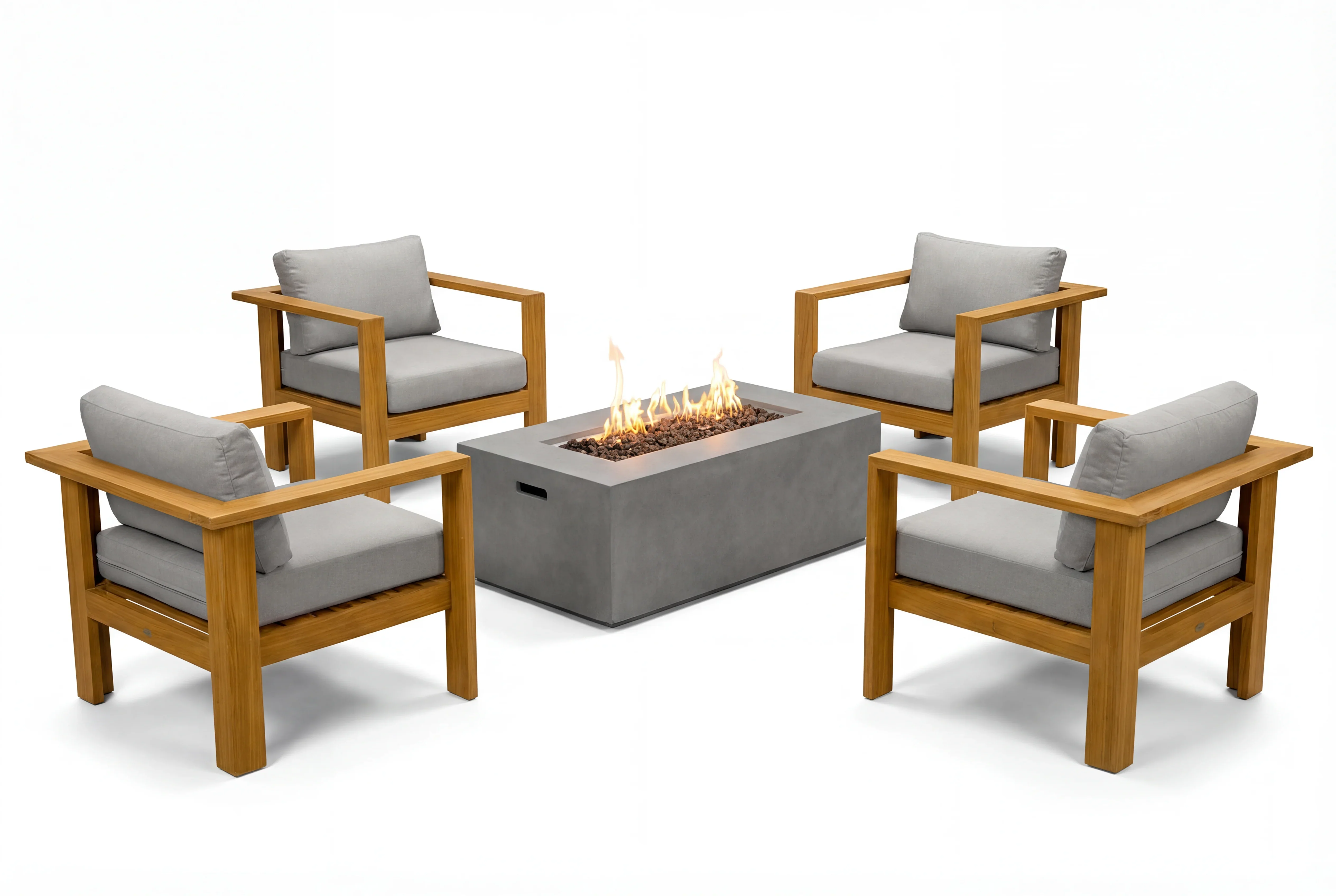 Ando 5-Piece Conversation Set with Fire Pit - Image 5