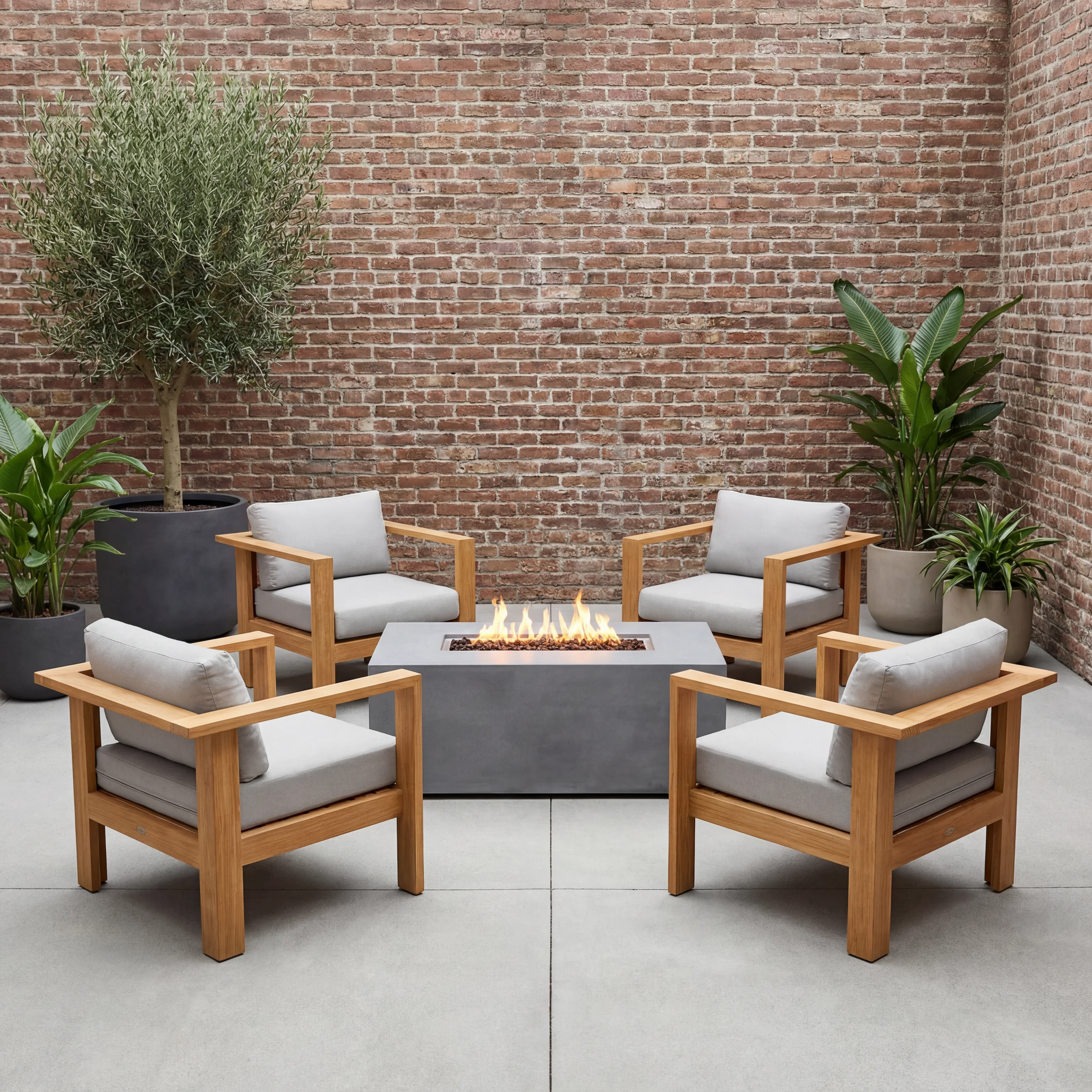 Ando 5-Piece Conversation Set with Fire Pit - Image 7