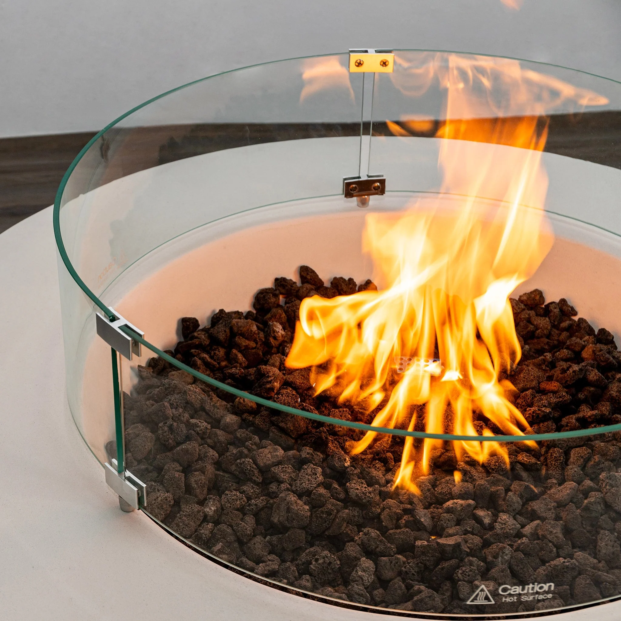 42" Round Beton Concrete (GFRC) Natural Gas Fire Pit by Starfire Designs - Image 37