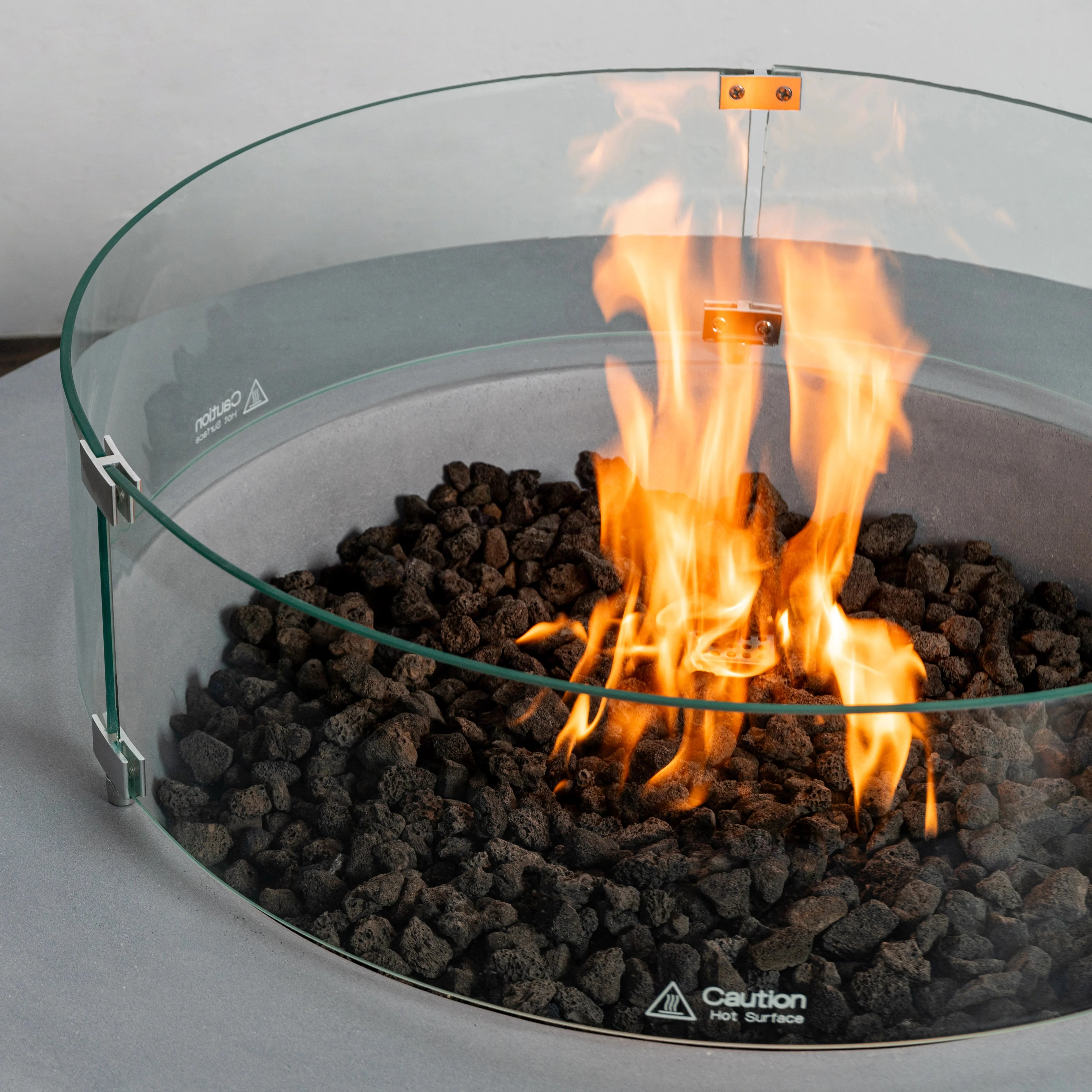 42" Round Beton Concrete (GFRC) Natural Gas Fire Pit by Starfire Designs - Image 5