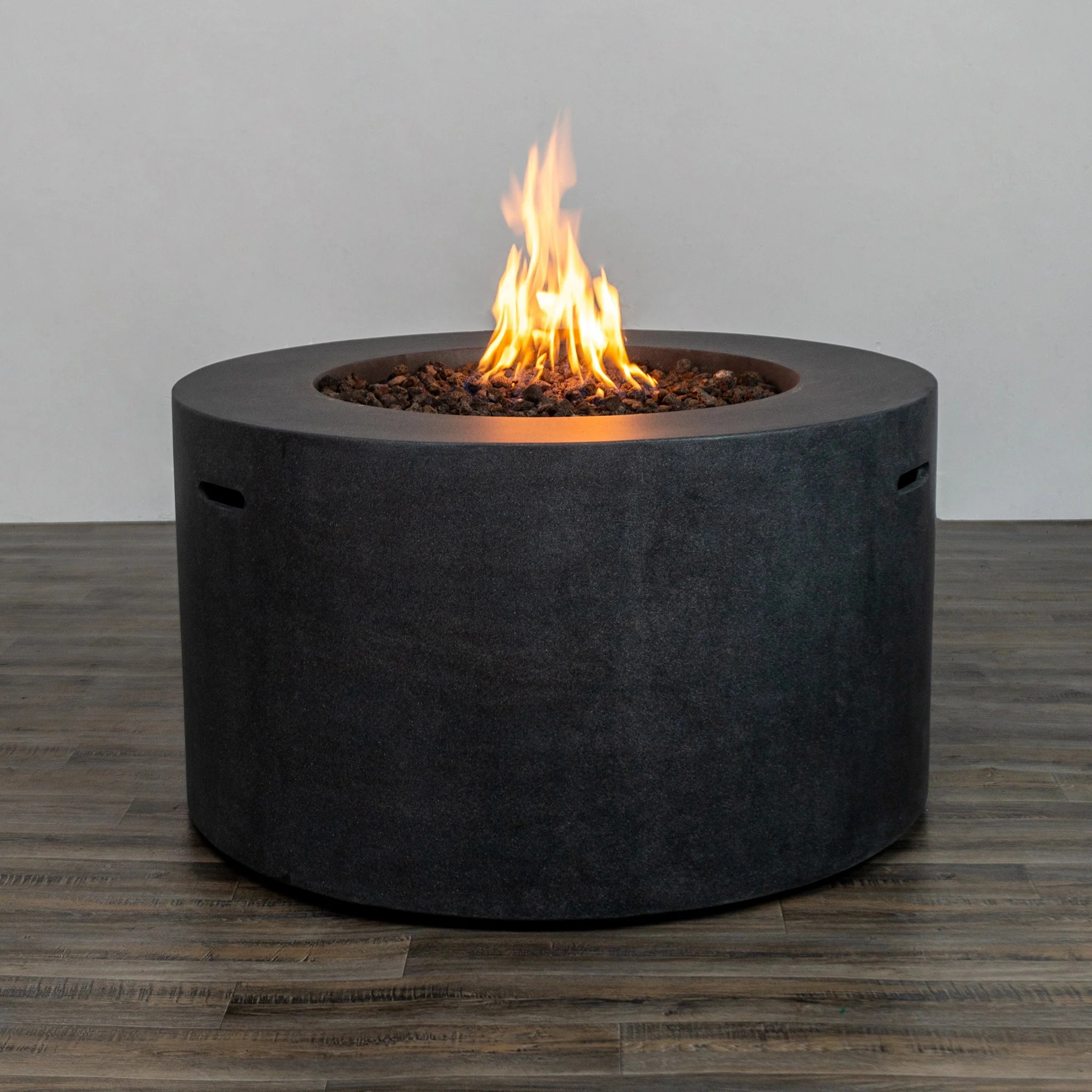 42" Round Beton Concrete (GFRC) Gas Fire Pit with Hidden Propane Tank by Starfire Designs - Image 24