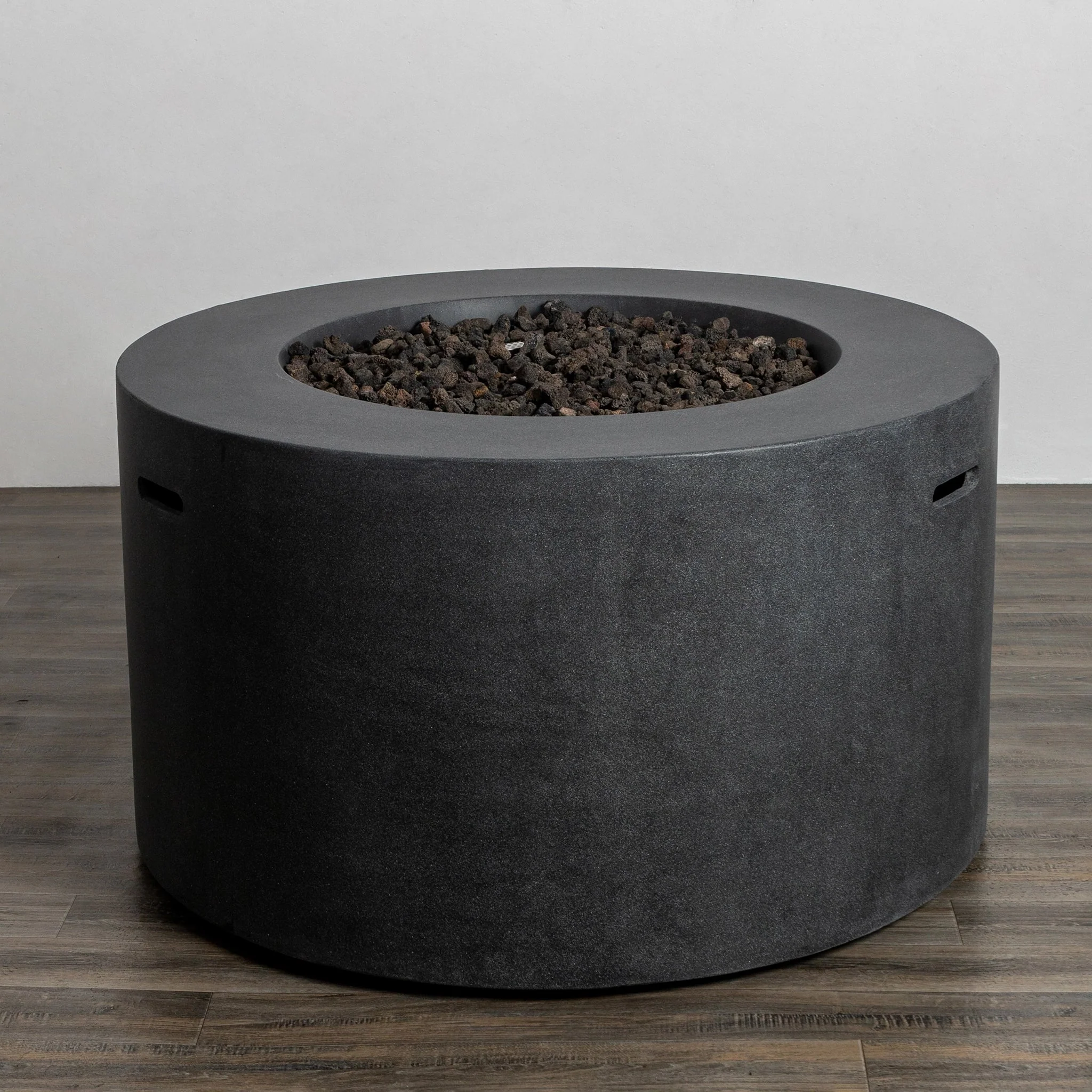 42" Round Beton Concrete (GFRC) Gas Fire Pit with Hidden Propane Tank by Starfire Designs - Image 26
