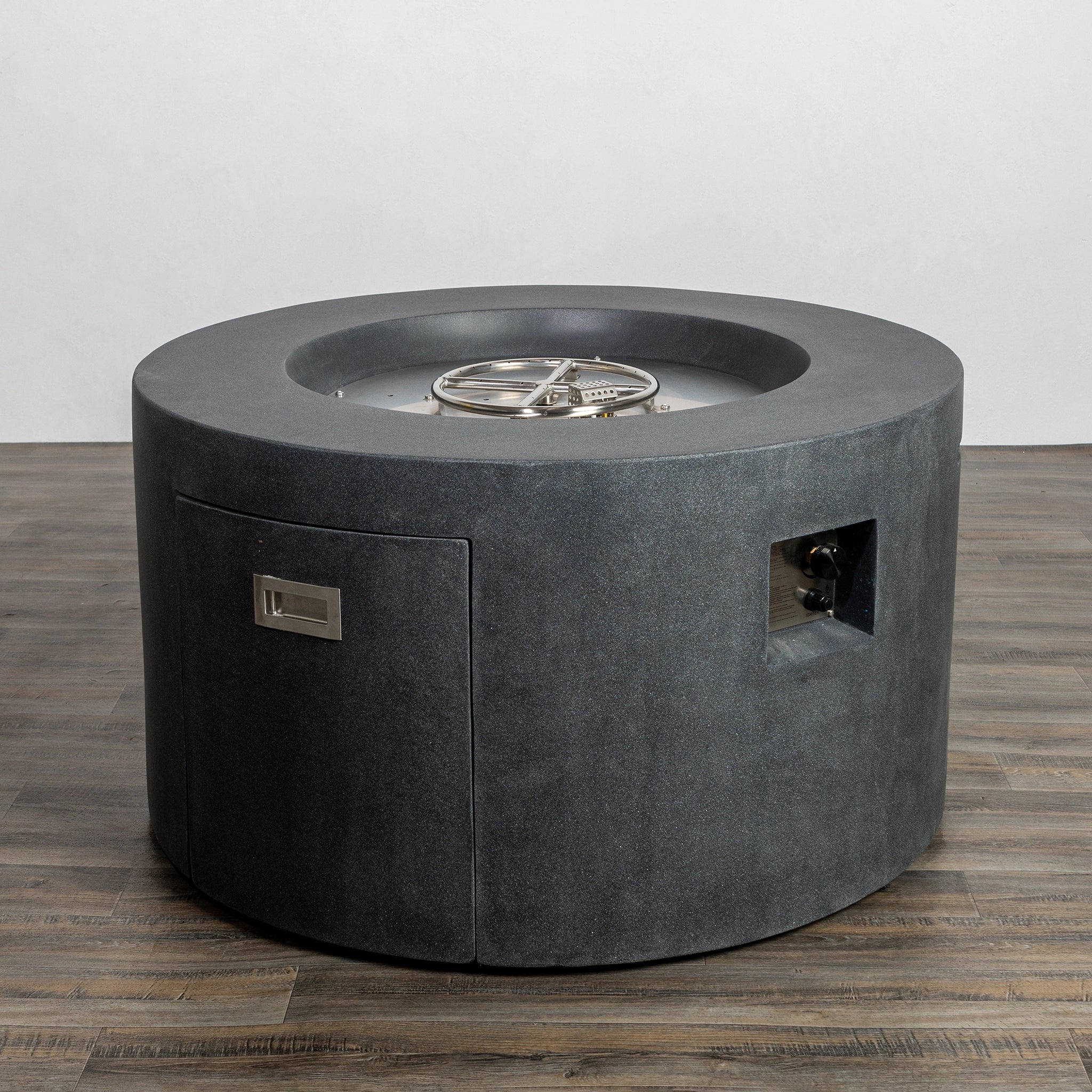42" Round Beton Concrete (GFRC) Gas Fire Pit with Hidden Propane Tank by Starfire Designs - Image 27