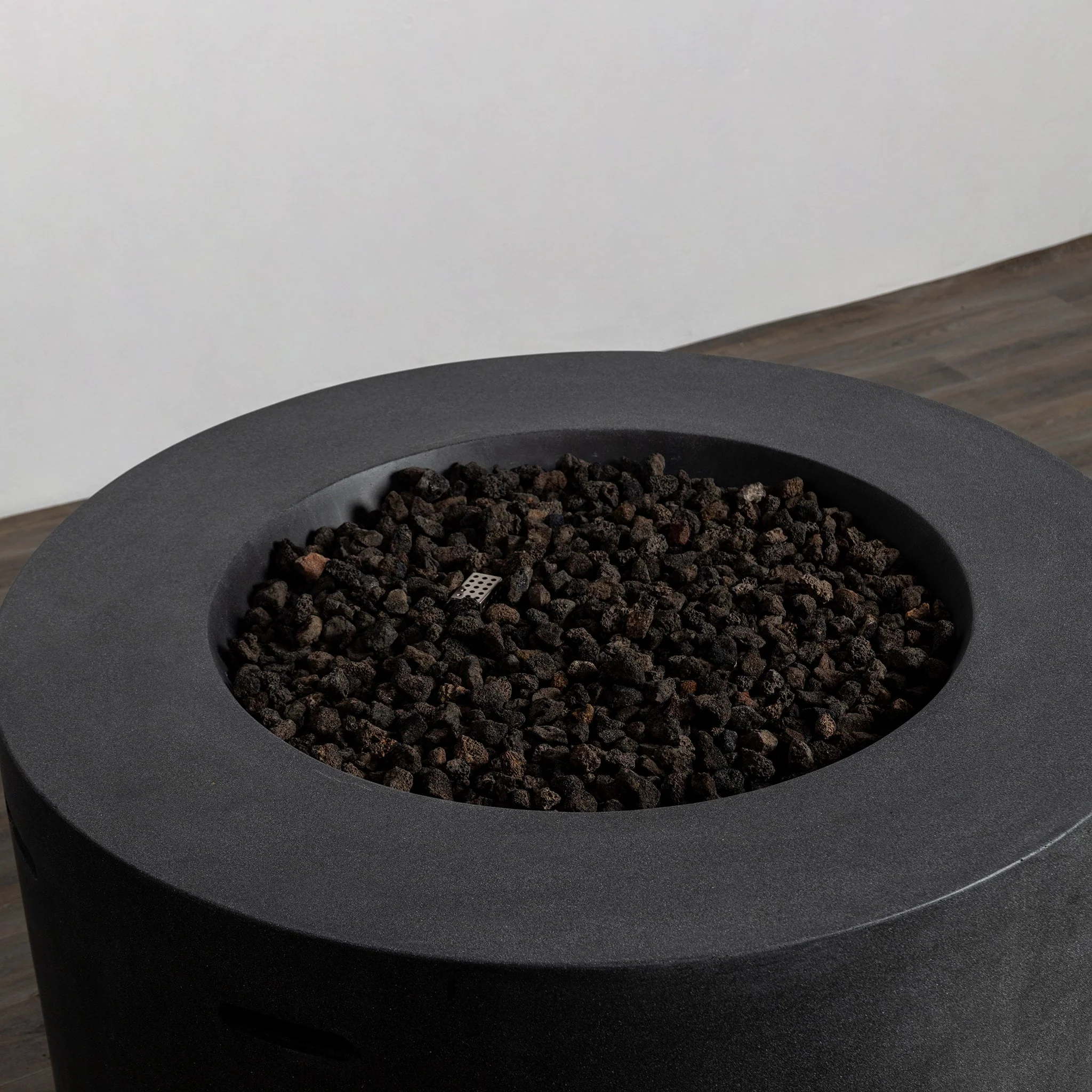 42" Round Beton Concrete (GFRC) Gas Fire Pit with Hidden Propane Tank by Starfire Designs - Image 30