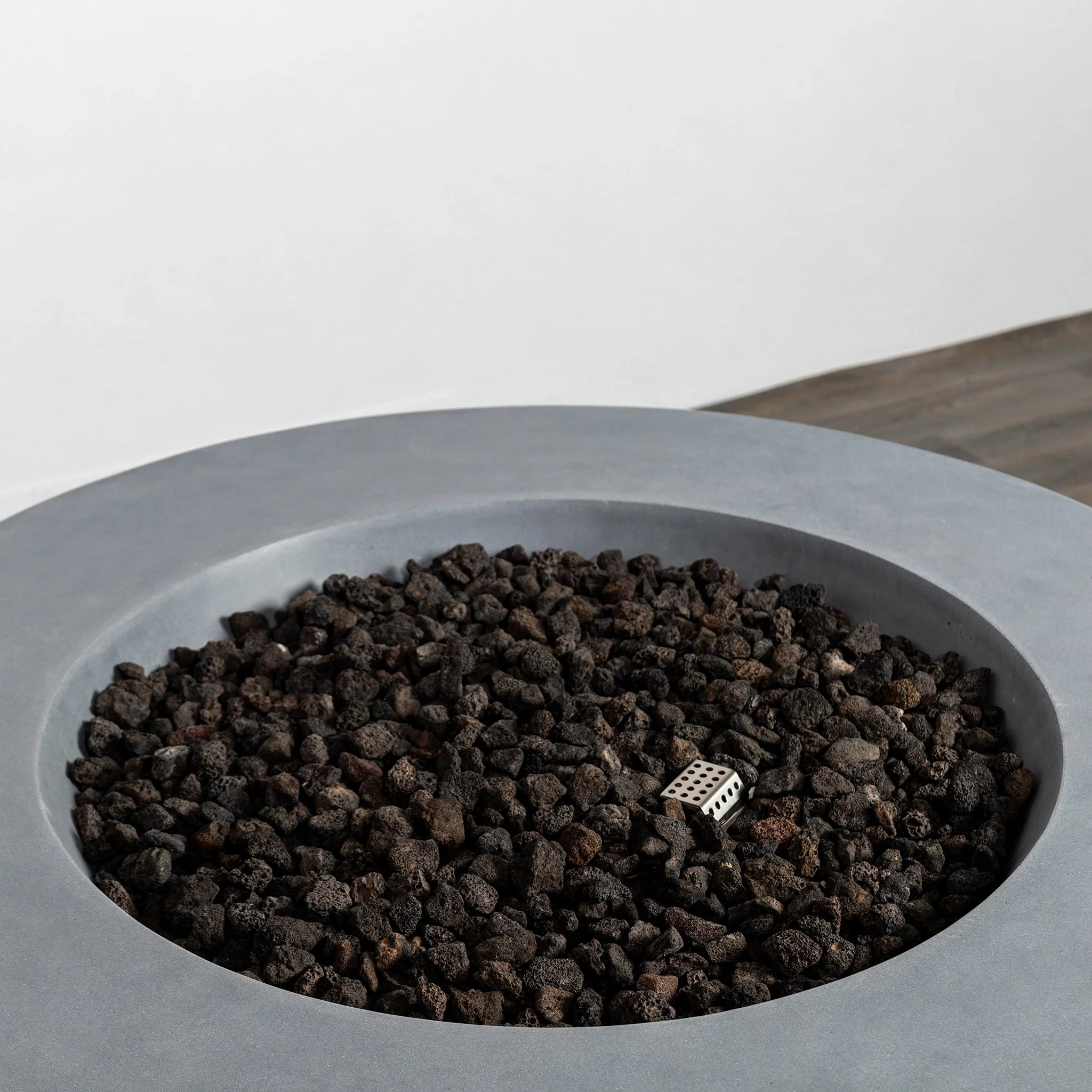 42" Round Beton Concrete (GFRC) Gas Fire Pit with Hidden Propane Tank by Starfire Designs - Image 9