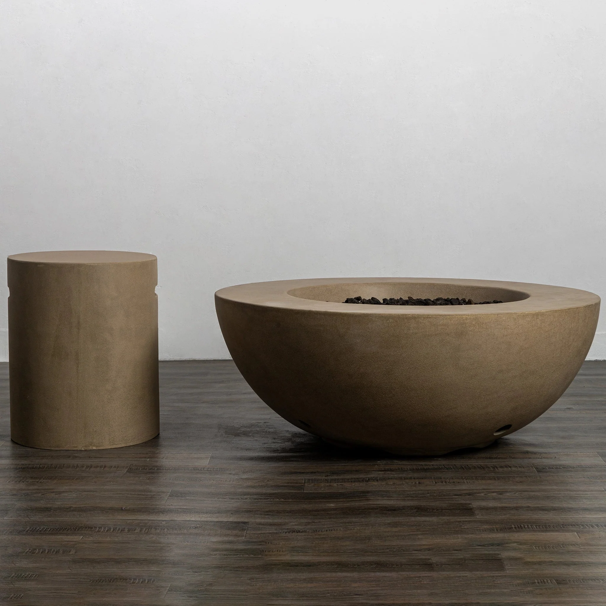 42" Round Beton Concrete (GFRC) Natural Gas Fire Pit by Starfire Designs - Image 25