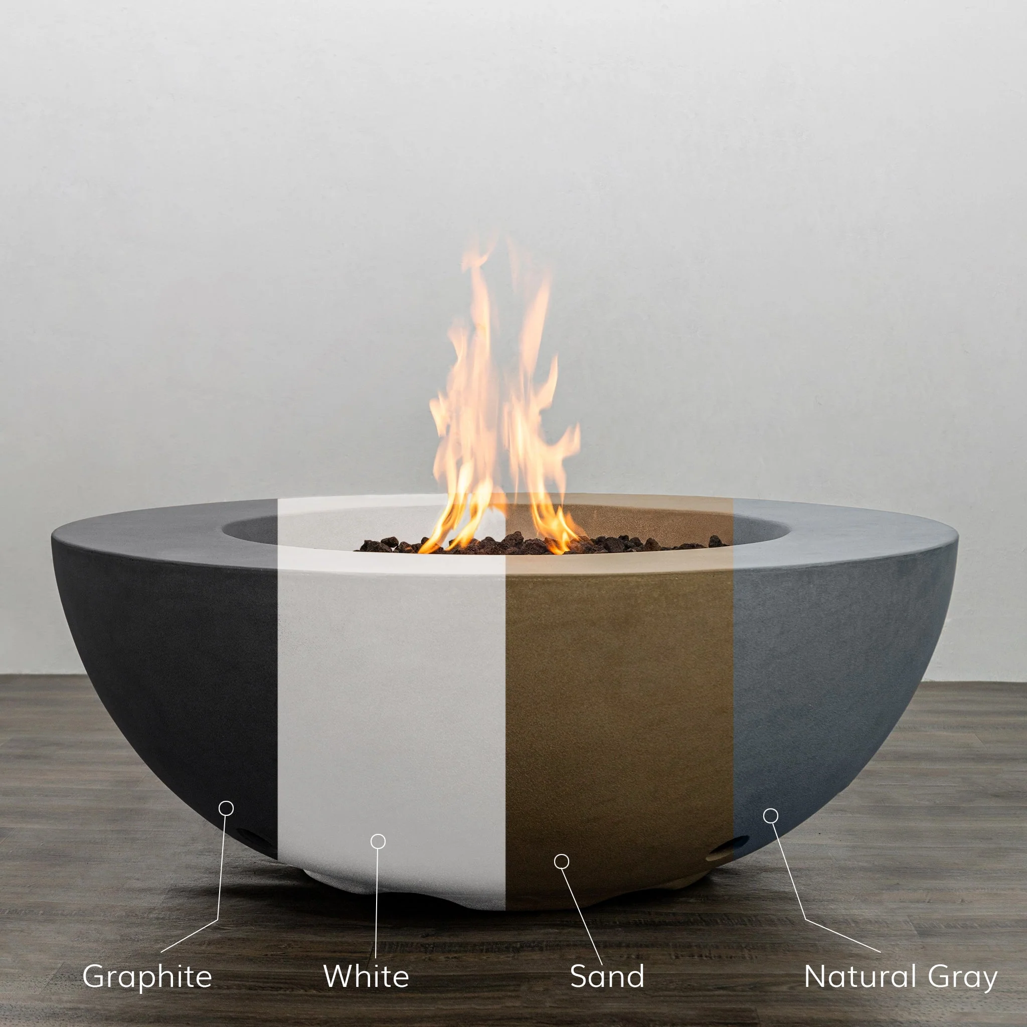 42" Round Beton Concrete (GFRC) Natural Gas Fire Pit by Starfire Designs - Image 3