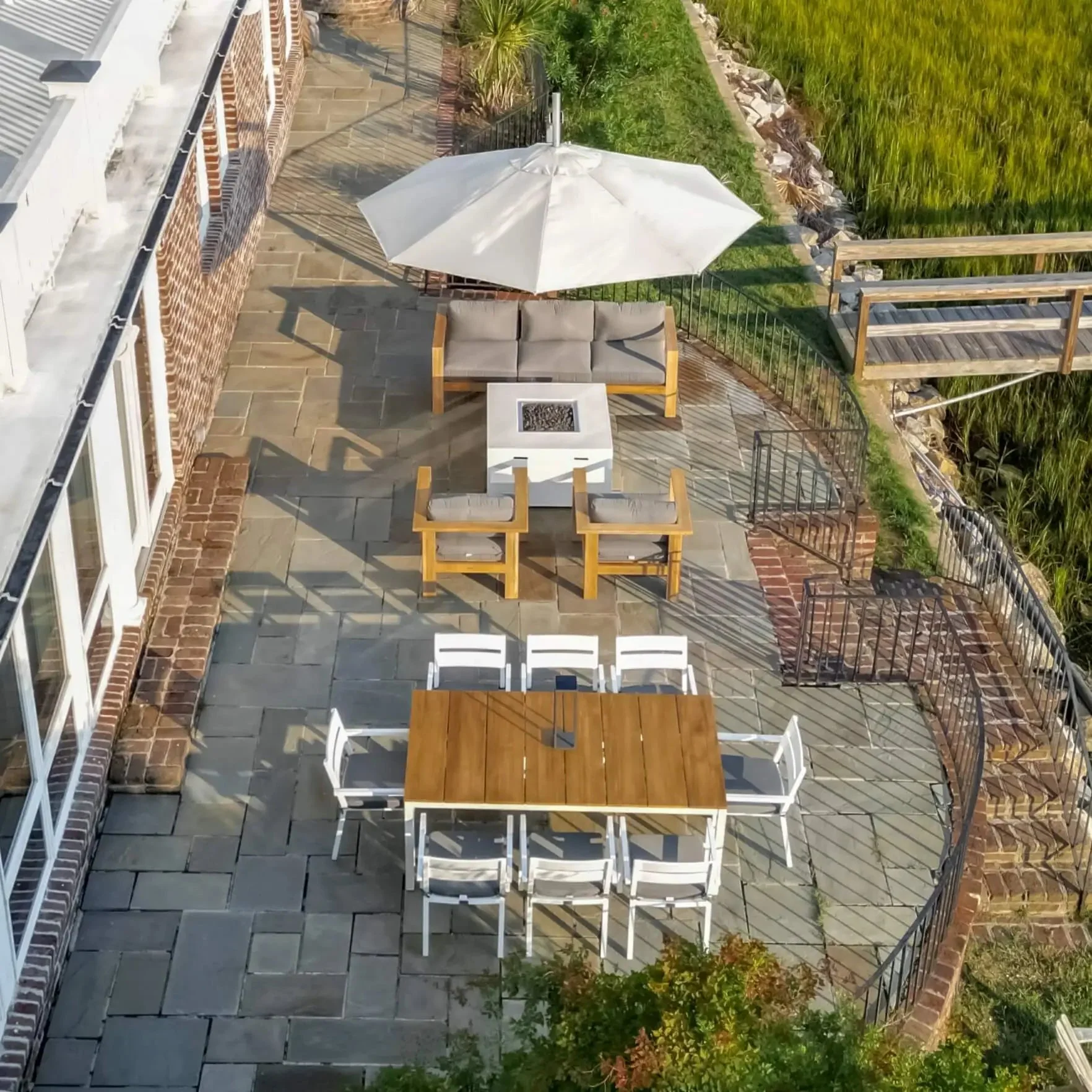 42" Square Beton Concrete (GFRC) Gas Fire Pit with Hidden Propane Tank by Starfire Designs - Image 10