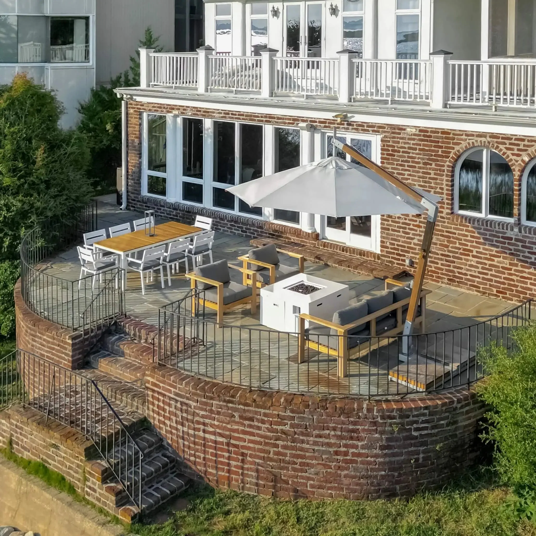 42" Square Beton Concrete (GFRC) Gas Fire Pit with Hidden Propane Tank by Starfire Designs - Image 12
