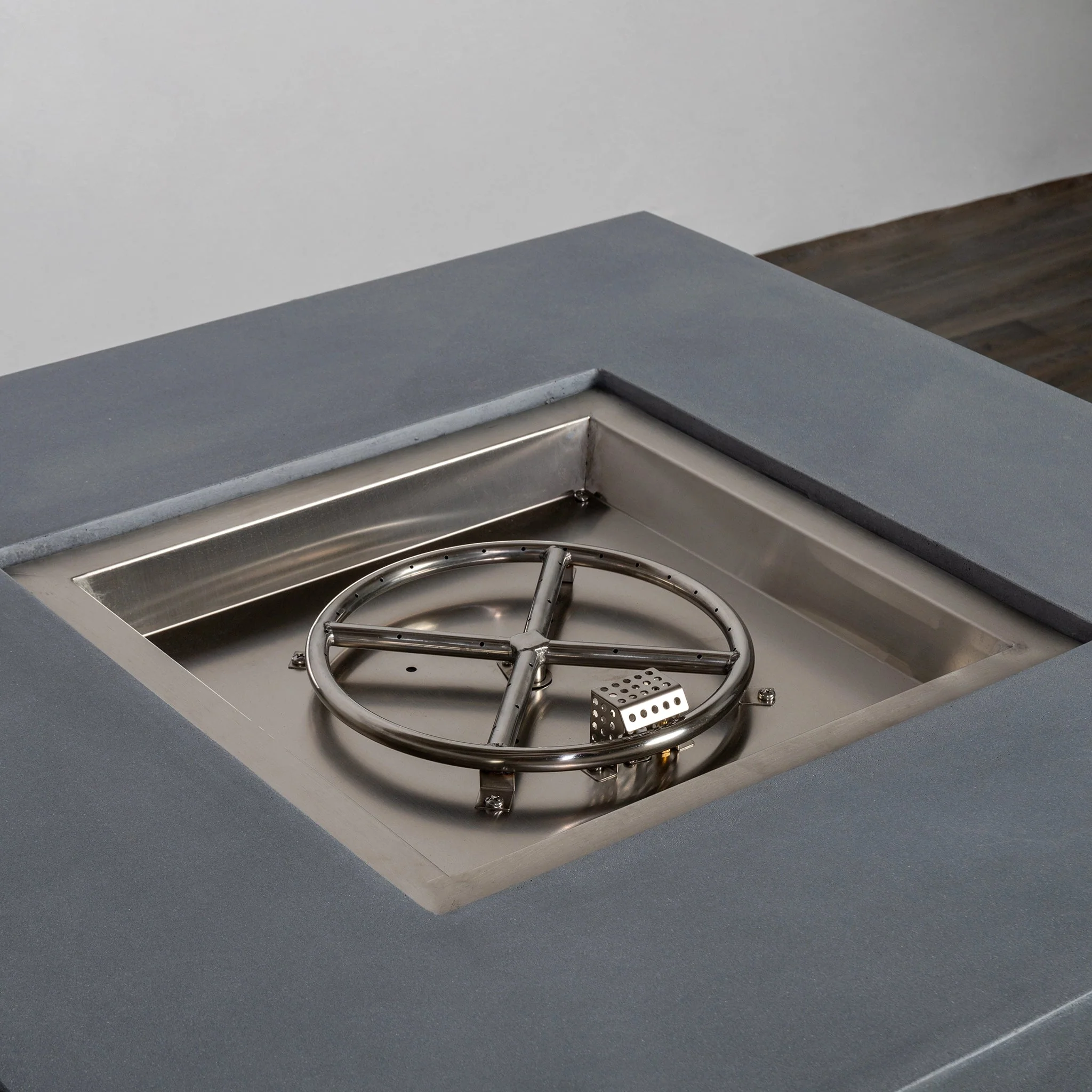 42" Square Beton Concrete (GFRC) Gas Fire Pit with Hidden Propane Tank by Starfire Designs - Image 18