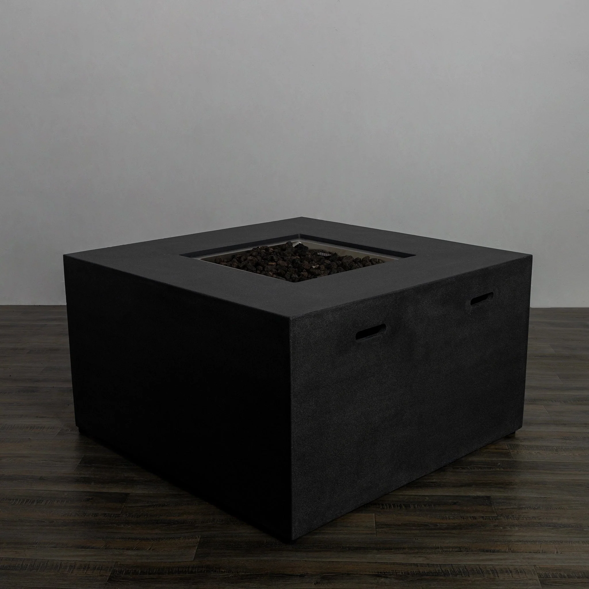 42" Square Beton Concrete (GFRC) Gas Fire Pit with Hidden Propane Tank by Starfire Designs - Image 24