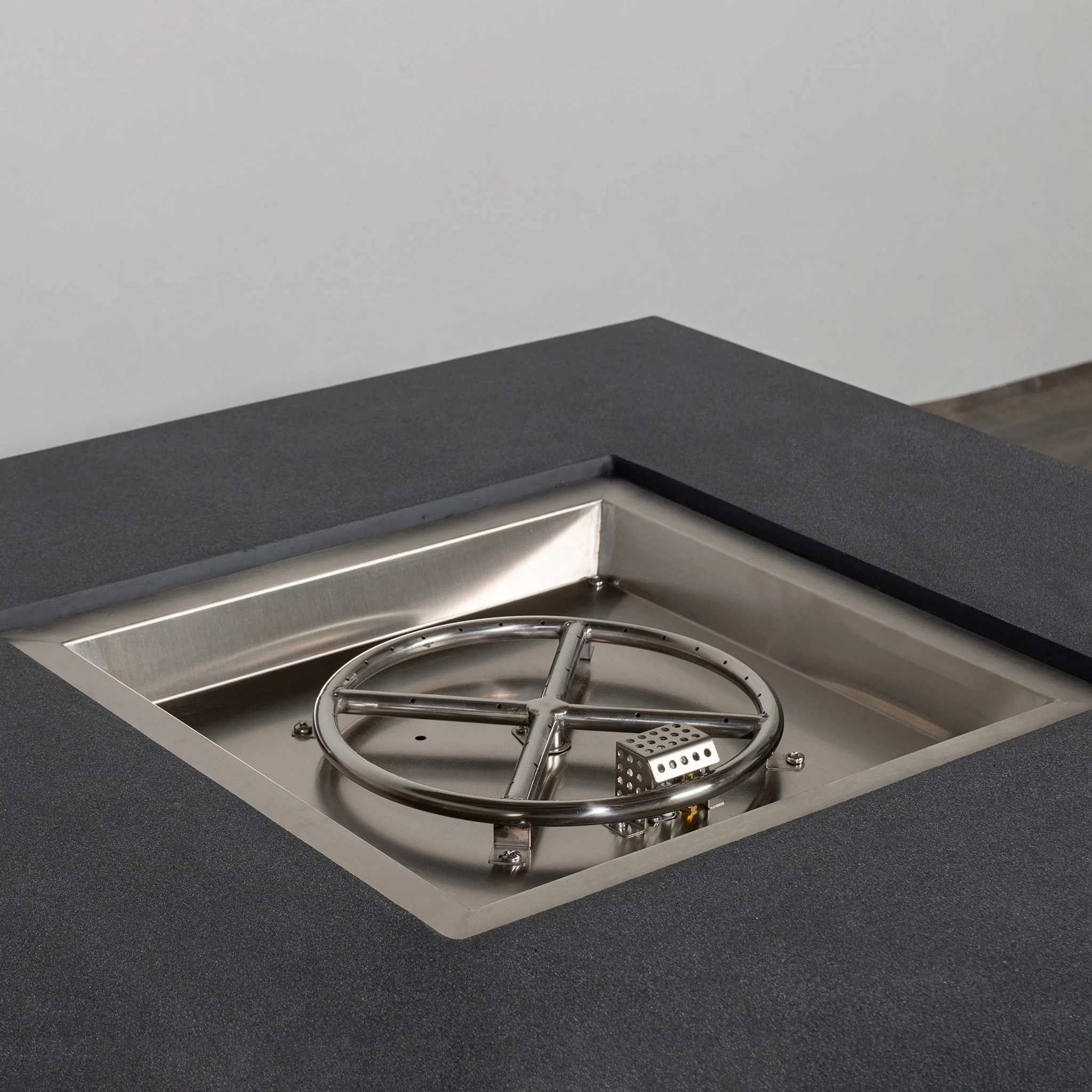 42" Square Beton Concrete (GFRC) Gas Fire Pit with Hidden Propane Tank by Starfire Designs - Image 27