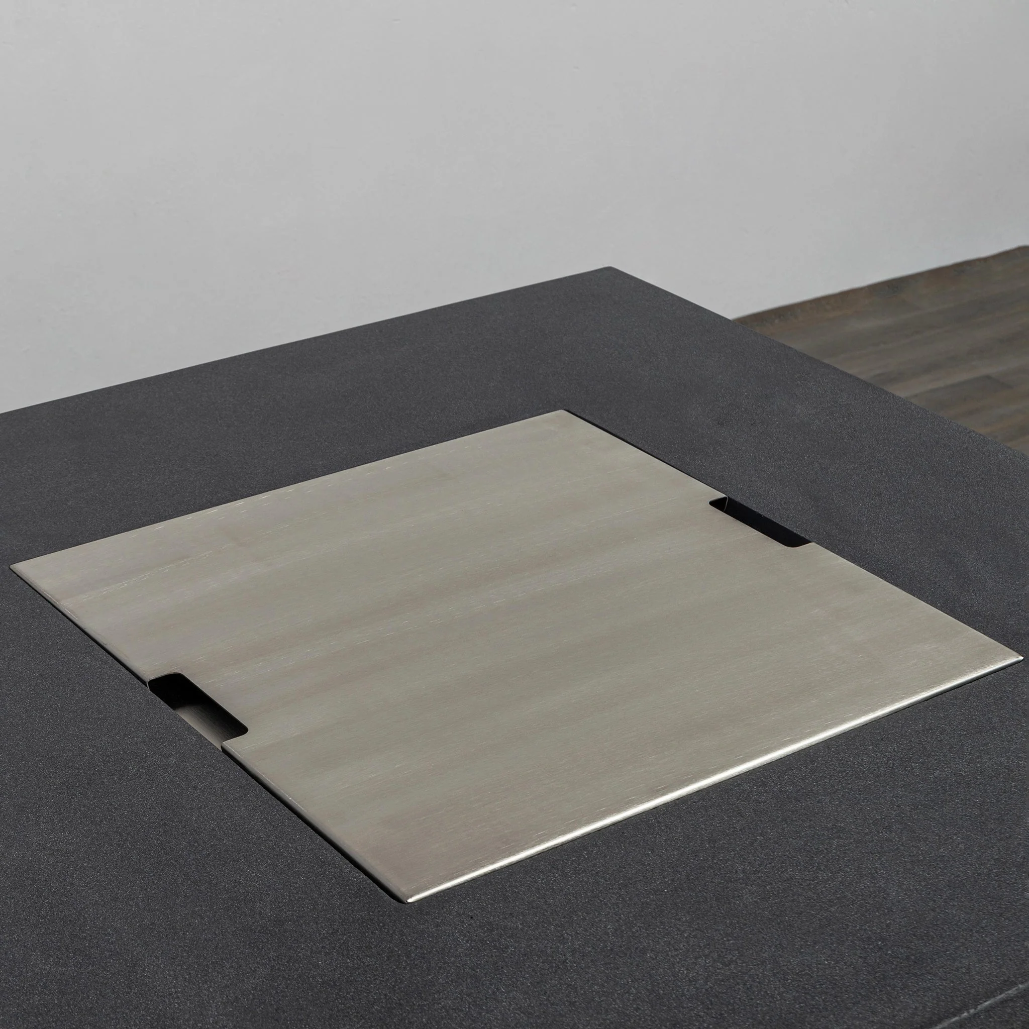 42" Square Beton Concrete (GFRC) Gas Fire Pit with Hidden Propane Tank by Starfire Designs - Image 28