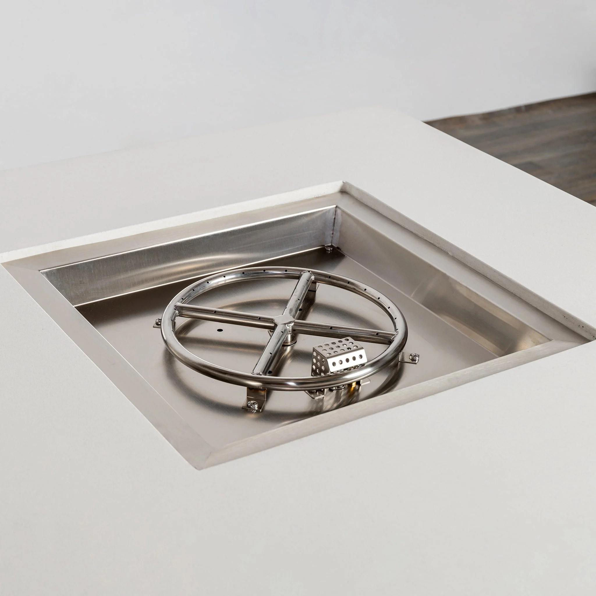 42" Square Beton Concrete (GFRC) Gas Fire Pit with Hidden Propane Tank by Starfire Designs - Image 36
